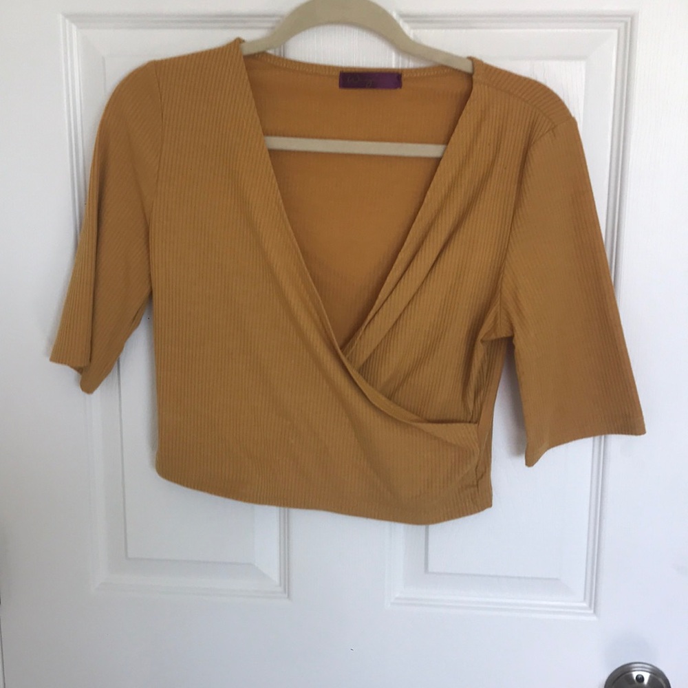 Mustard Yellow crop top
